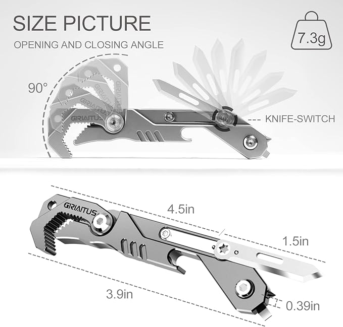 EDC Wrench Multitool 7 in 1 with knife