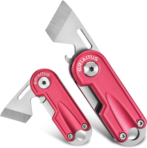 EDC Folding Pocket Knife, Bottle Opener & Mini Pry Bar Multitool