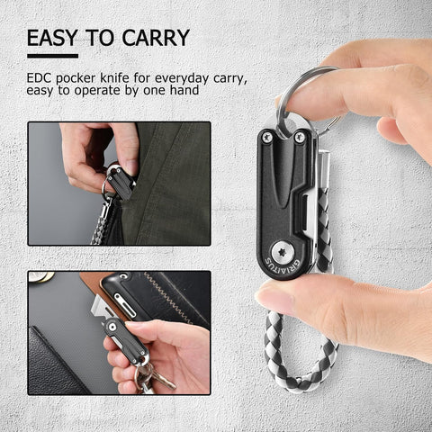 EDC Folding Pocket Knife, Bottle Opener & Mini Pry Bar Multitool