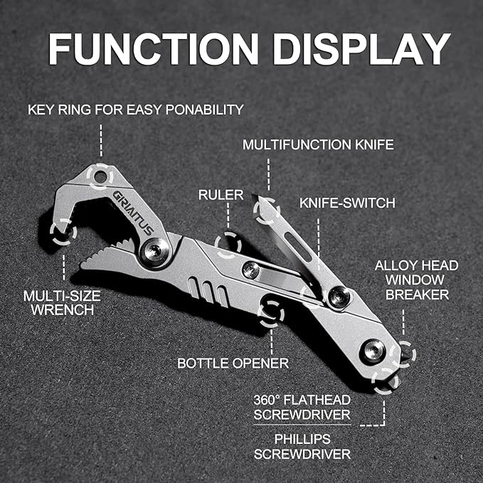 EDC Wrench Multitool 7 in 1 with knife