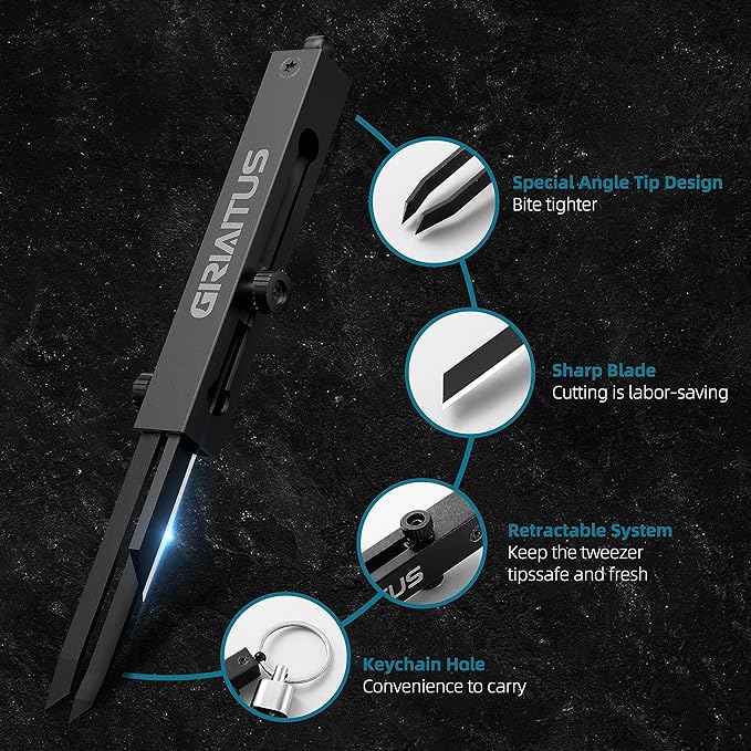 EDC Tweezers Precision Pocket Knife 2 in1